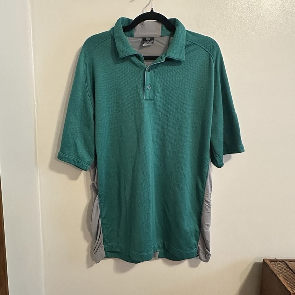 Men's Nike Sphere React Green and Gray Collared Golf Shirt Size Extra Large - Picture 2 of 5